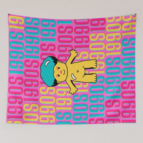 Item preview, 1990s retro design 25 - Bubblegum Pink Background designed and sold by PunjabanJatti.