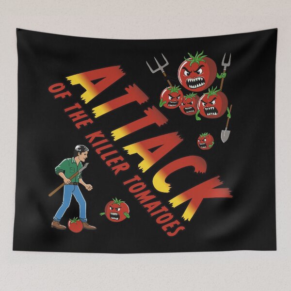 Item preview, Attack of the Killer Tomatoes designed and sold by ChunkByChunk.
