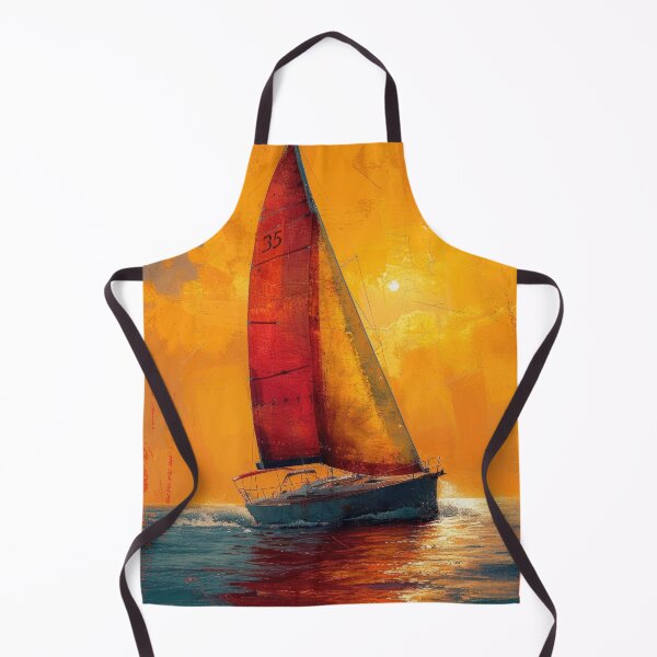 Item preview, Maritime sailboat moon sea nautical designed and sold by ArtHouseNiklas.