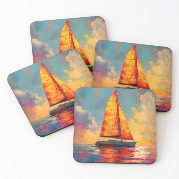 Item preview, Sea Maritime Sailboat Moon Nautical designed and sold by ArtHouseNiklas.