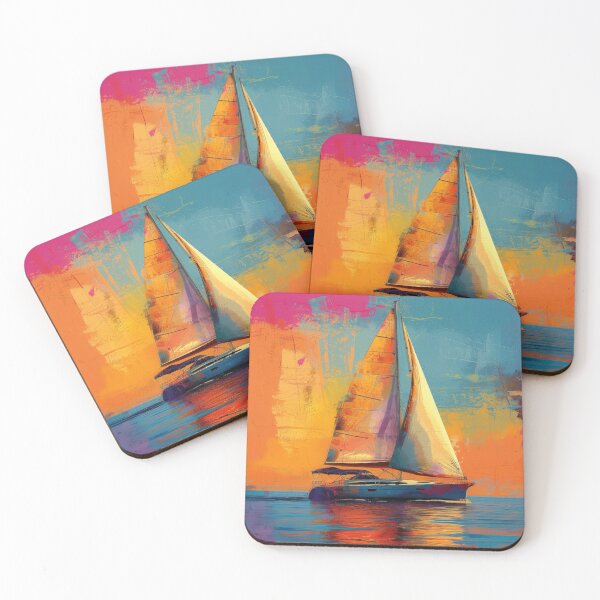 Item preview, Maritime sailboat moon sea nautical designed and sold by ArtHouseNiklas.