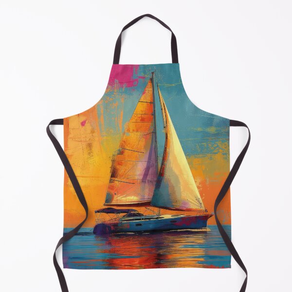Item preview, Maritime sailboat moon sea nautical designed and sold by ArtHouseNiklas.