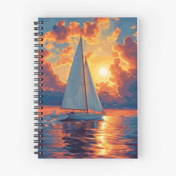 Item preview, Sailboat Moon Maritime Sea Nautical designed and sold by ArtHouseNiklas.