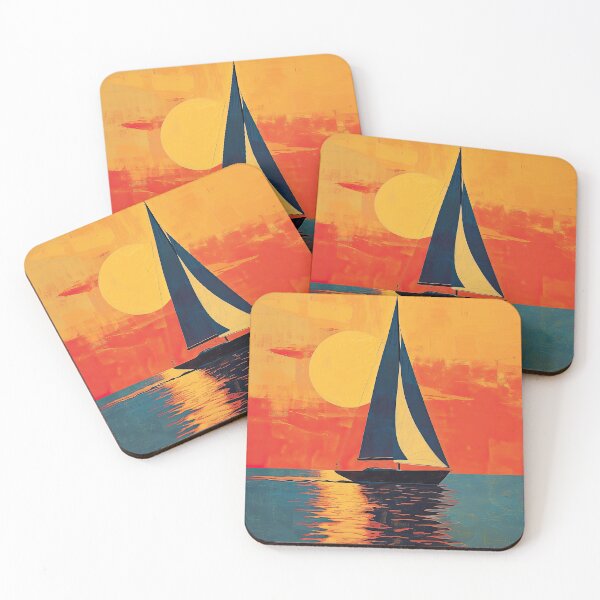 Item preview, Sea Maritime Sailboat Moon Nautical designed and sold by ArtHouseNiklas.
