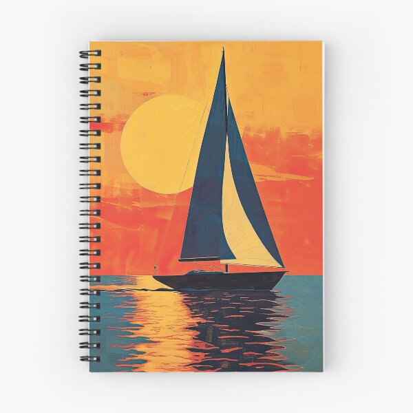 Item preview, Sea Maritime Sailboat Moon Nautical designed and sold by ArtHouseNiklas.