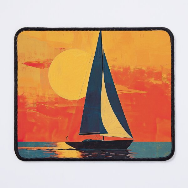 Item preview, Sea Maritime Sailboat Moon Nautical designed and sold by ArtHouseNiklas.