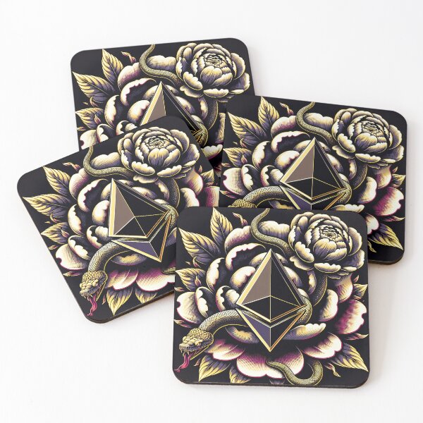 Item preview, ETH "Ethereal Serenity: Peonies and Serpents Enveloping Ethereum" designed and sold by zzz888.
