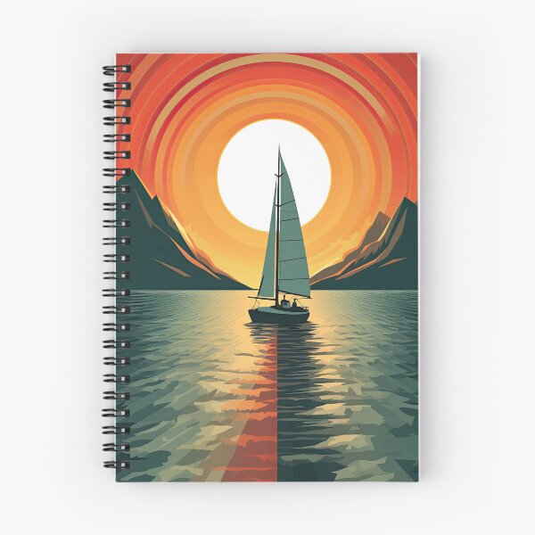 Item preview, Maritime sailboat moon sea nautical designed and sold by ArtHouseNiklas.