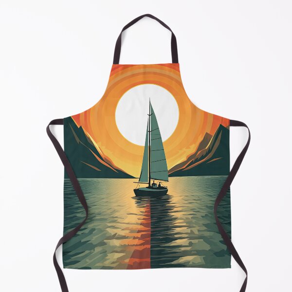 Item preview, Maritime sailboat moon sea nautical designed and sold by ArtHouseNiklas.