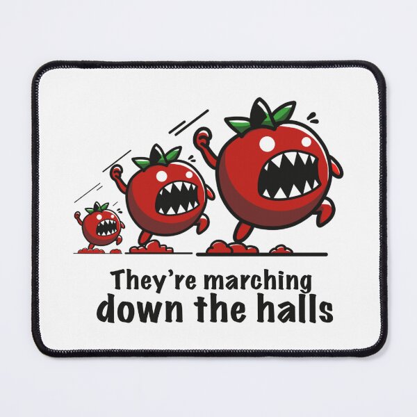 Item preview, Marching Attack of the Killer Tomatoes designed and sold by ChunkByChunk.