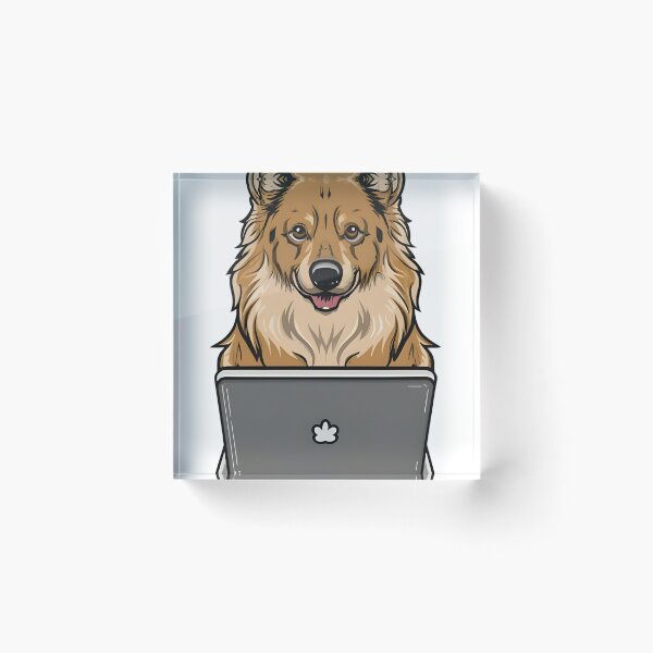 Item preview, German Shepard with laptop designed and sold by Blemenowo.