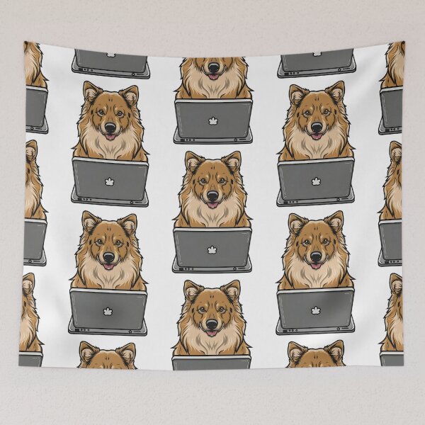 Item preview, German Shepard with laptop designed and sold by Blemenowo.