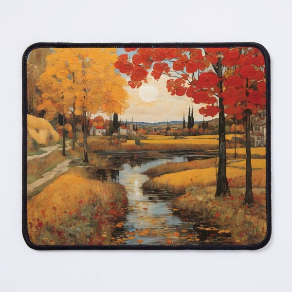 Item preview, Beautiful autumn day with red fall foliage and sunlight designed and sold by enhan.