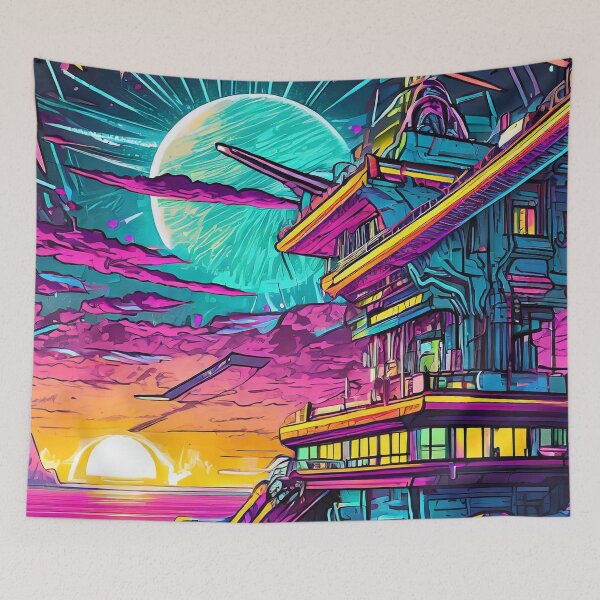 Item preview, 80s Neon Building designed and sold by NinjaRat.