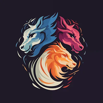 Artwork thumbnail, Elemental Wolves by InkWearExpress