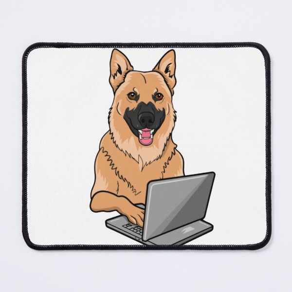 Item preview, German Shepard with laptop designed and sold by Blemenowo.