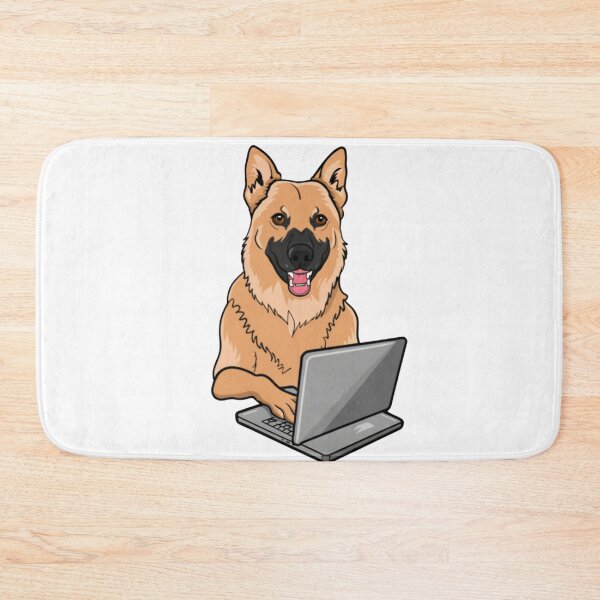 Item preview, German Shepard with laptop designed and sold by Blemenowo.