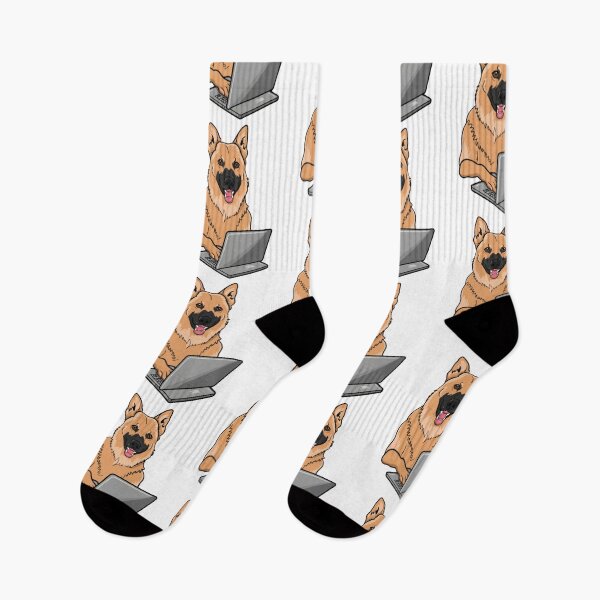 Item preview, German Shepard with laptop designed and sold by Blemenowo.