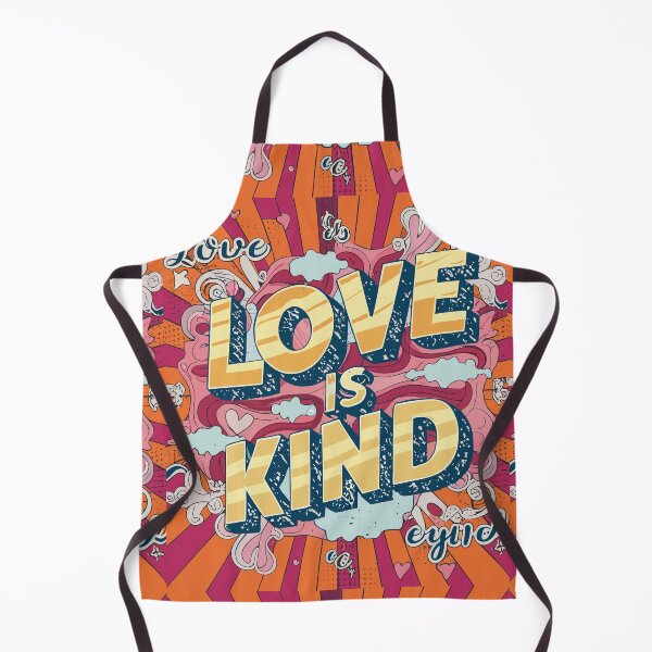 Item preview, Pop Art Surrealism "Love is Kind" Typography Illustration - Retro Vibrant Design designed and sold by HahaHandlesHub.