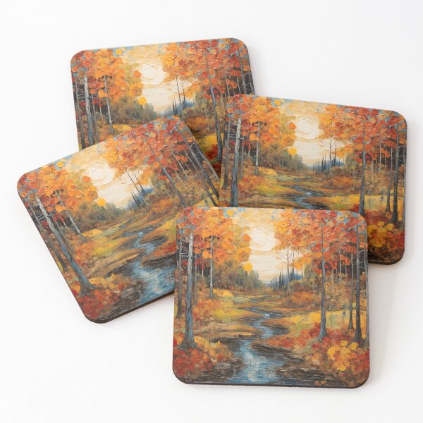 Item preview, Autumn nature landscape of colorful forest in interior designed and sold by enhan.