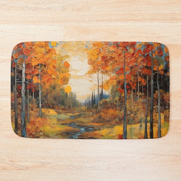 Item preview, Autumn nature landscape of colorful forest in interior designed and sold by enhan.