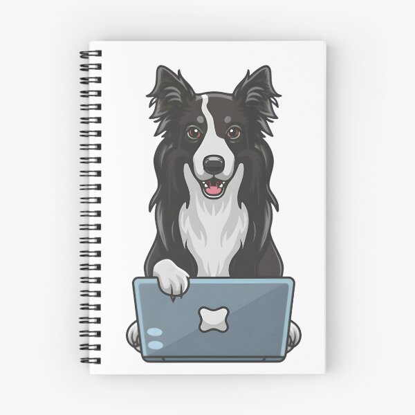 Item preview, Border Collie with laptop designed and sold by Blemenowo.