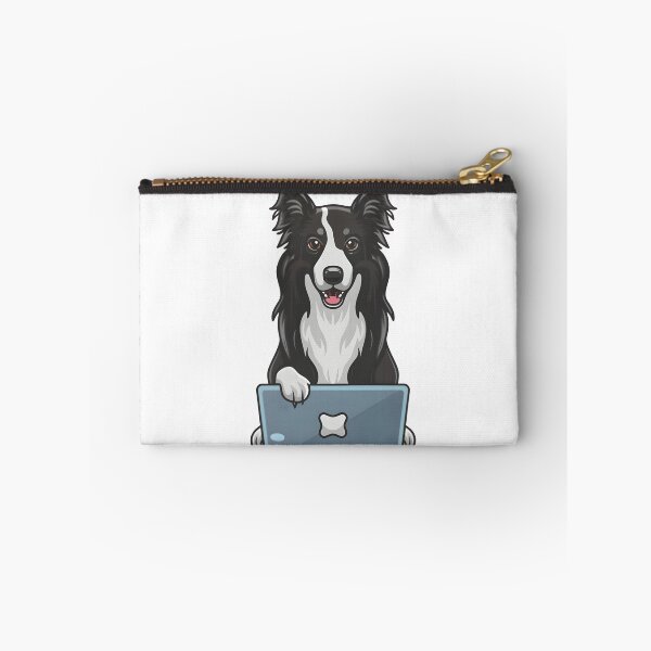 Item preview, Border Collie with laptop designed and sold by Blemenowo.