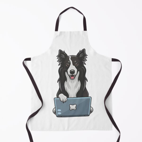 Item preview, Border Collie with laptop designed and sold by Blemenowo.