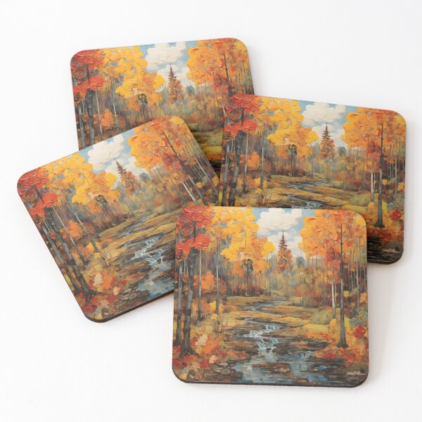 Item preview, Autumn nature landscape of colorful forest designed and sold by enhan.