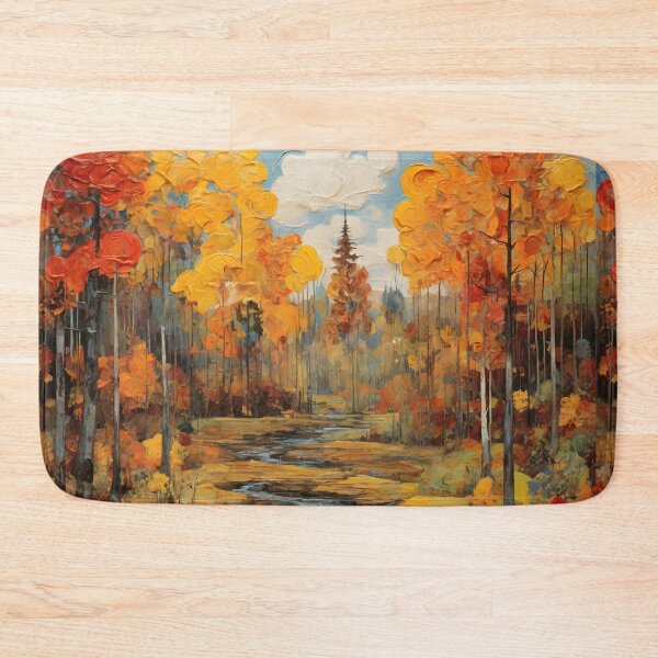 Item preview, Autumn nature landscape of colorful forest designed and sold by enhan.