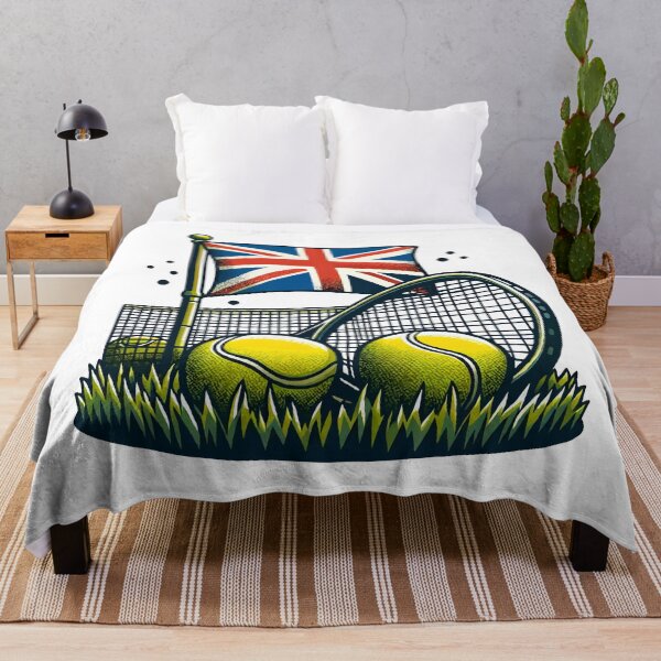 Artikelvorschau, Britisches Tennis entworfen und verkauft von Angry Swan Designs.