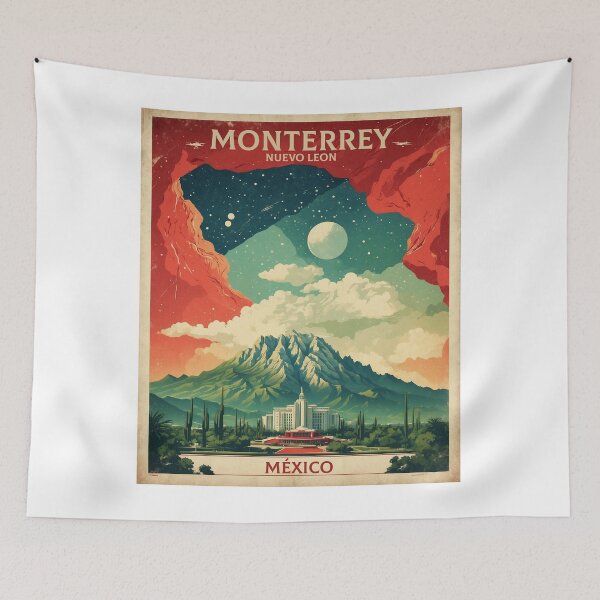 Artikelvorschau, Monterrey Nuevo Leon Mexiko Vintage Poster Tourismus 2 entworfen und verkauft von TravelersGems.