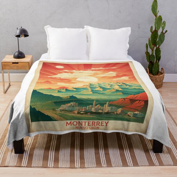 Item preview, Monterrey Nuevo Leon Sunset Mexico Vintage Poster Tourism designed and sold by TravelersGems.