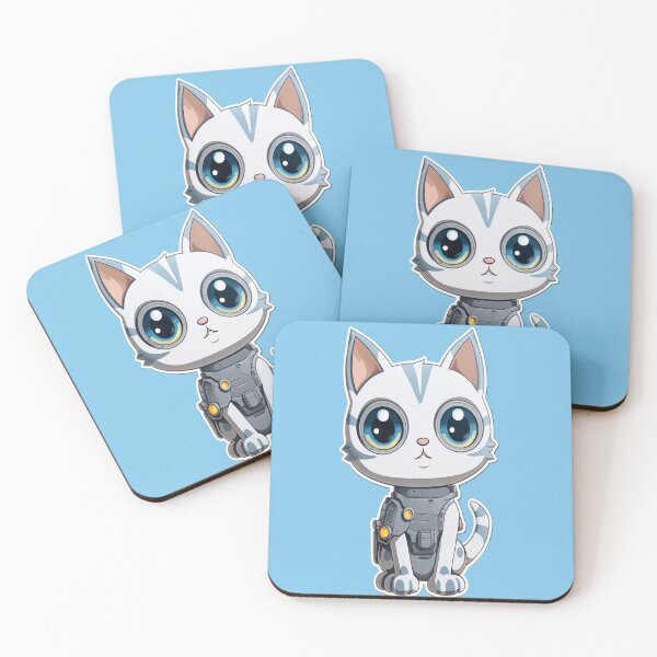 Item preview, Robot Cat Sticker. designed and sold by SUB Q.