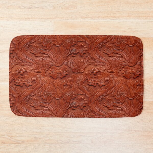 Item preview, Light Brown Tooled Floral Leather Design designed and sold by ArtsyWishy.