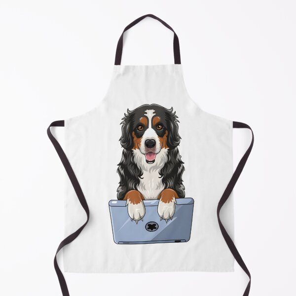Item preview, Bernese Mountain Dog with laptop designed and sold by Blemenowo.