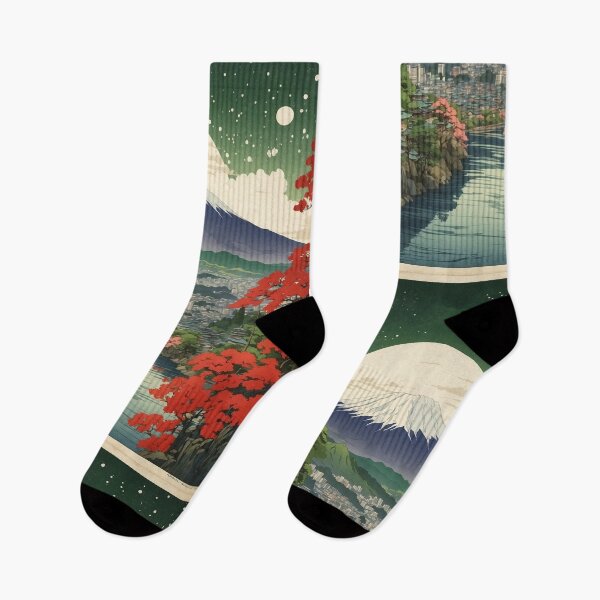 Item preview, Kyoto Japan Starry Night Mount Fuji Vintage Poster Tourism 3 designed and sold by TravelersGems.