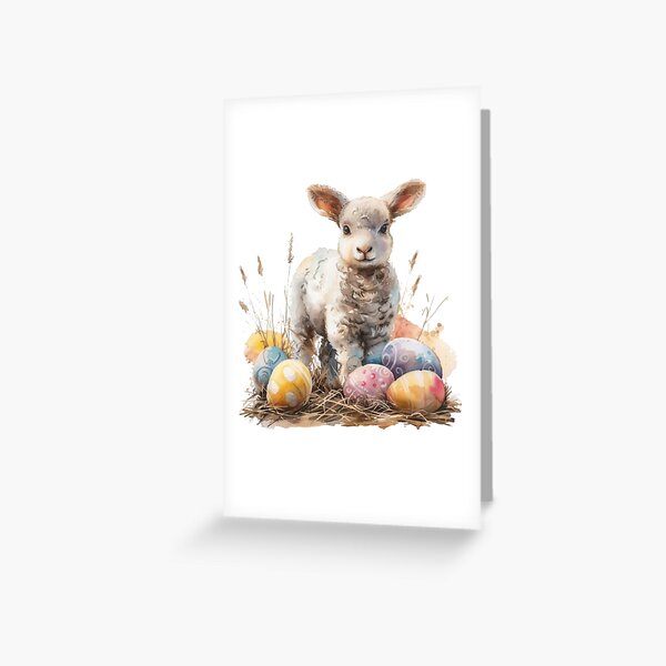 Item preview, Easter Lamb with easter eggs  designed and sold by Passionac.
