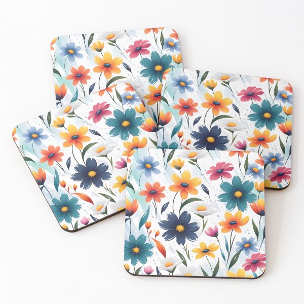 Item preview, Colorful flowers and rain pattern designed and sold by Pixevol.