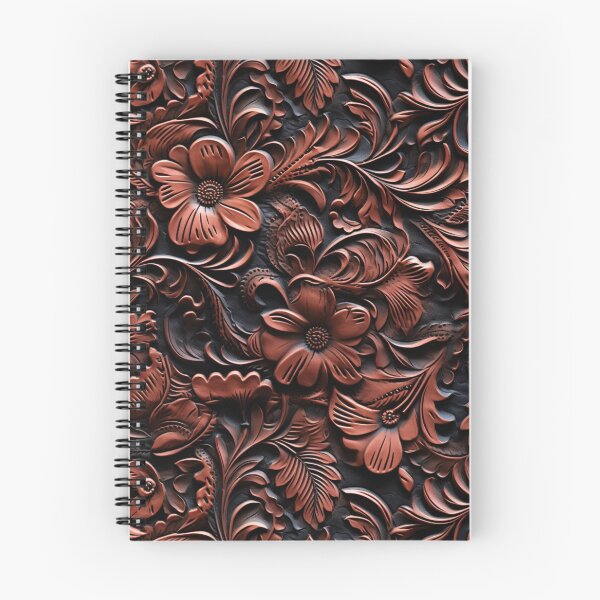 Item preview, Floral Tooled Leather Design designed and sold by ArtsyWishy.