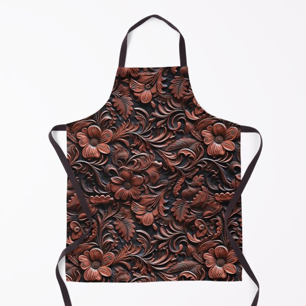 Item preview, Floral Tooled Leather Design designed and sold by ArtsyWishy.