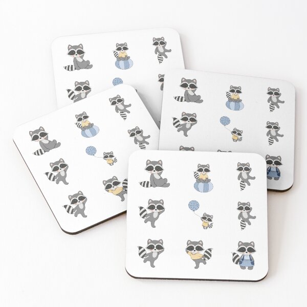 Item preview, raccoon playing happily and posing for the camera designed and sold by huape.