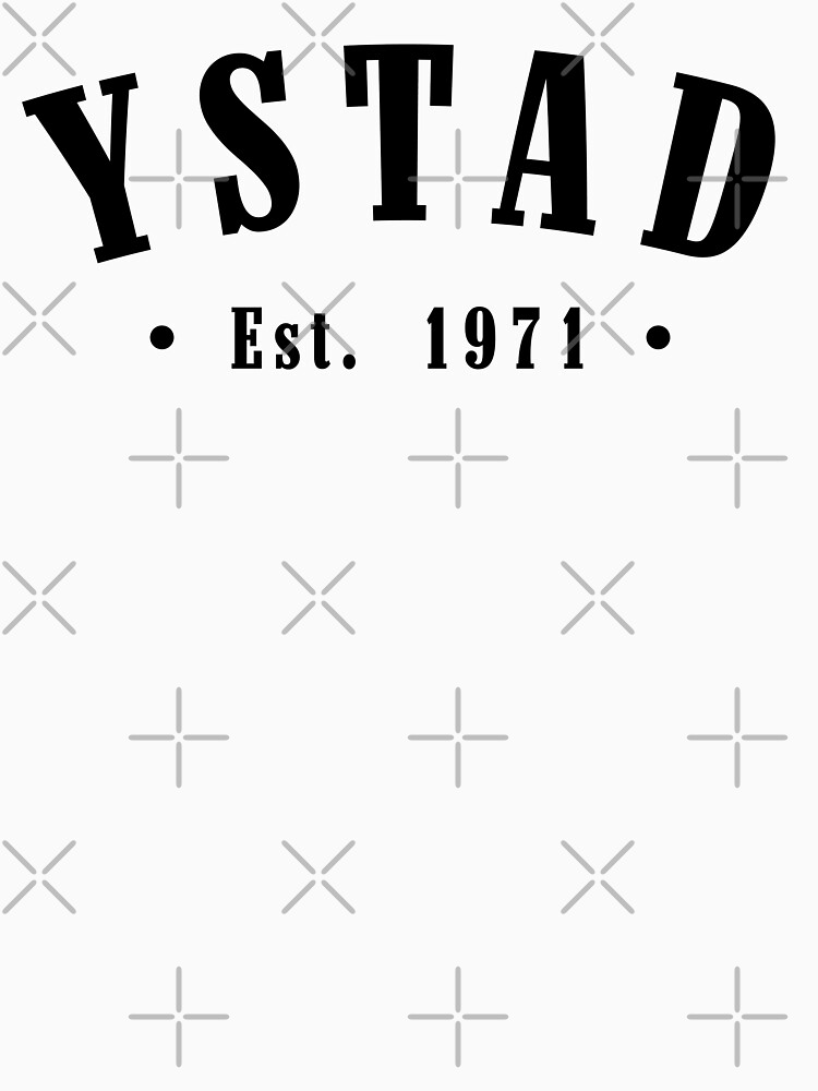 Thumbnail 7 of 7, Classic T-Shirt, Ystad Skåne County Sweden Est. 1971 Black Letter Sverige designed and sold by establishedwear.