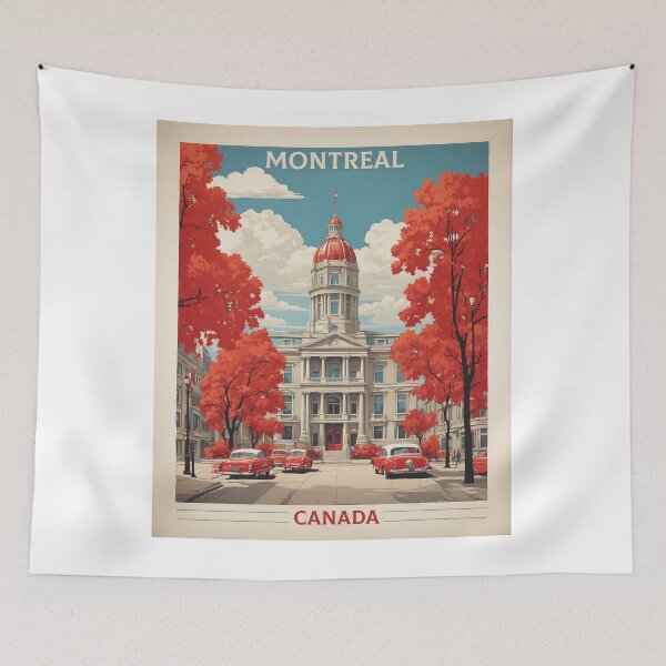 Item preview, Montreal Canada Vintage Poster Tourism 2 designed and sold by TravelersGems.
