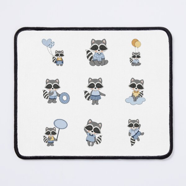 Item preview, Raccoon playing happily and posing for the camera designed and sold by huape.