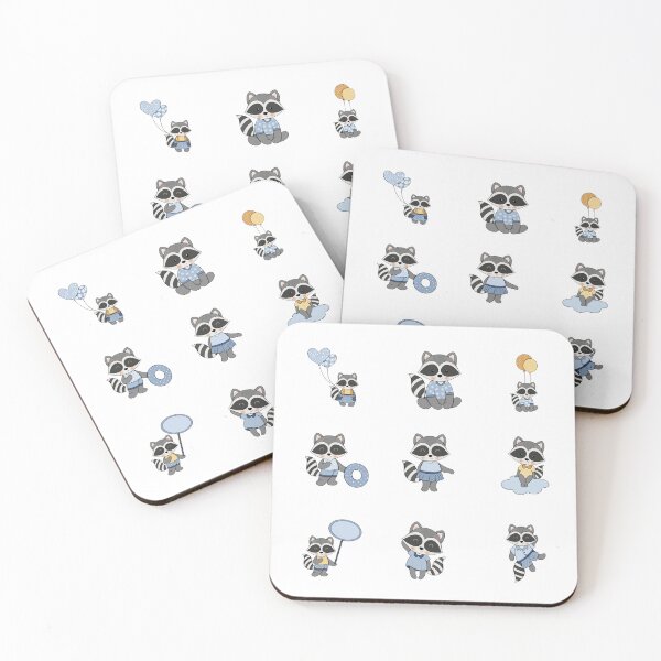 Item preview, Raccoon playing happily and posing for the camera designed and sold by huape.