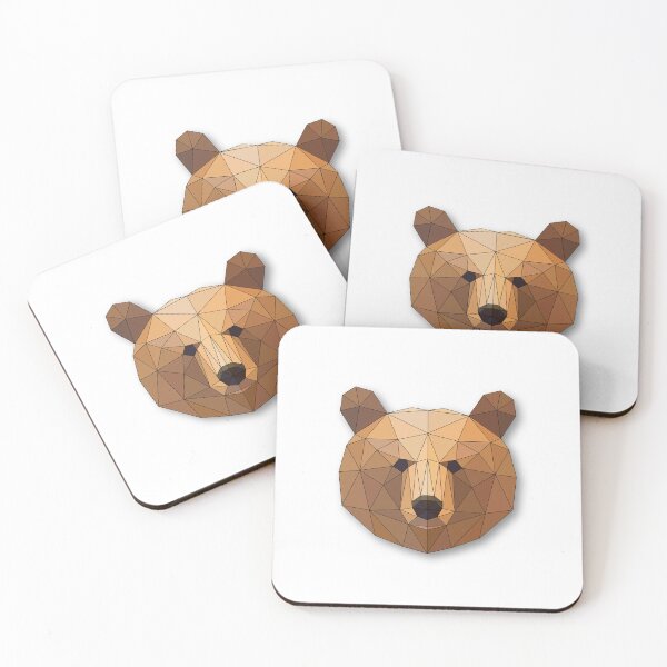 Item preview, Bear: Geometric Head Art designed and sold by ColorfulForest.