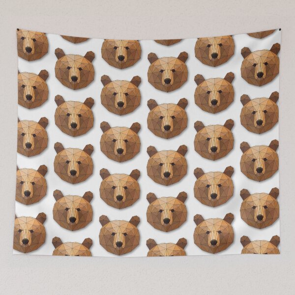 Item preview, Bear: Geometric Head Art designed and sold by ColorfulForest.