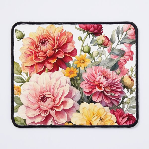 Item preview, Whispers of Spring: Dahlias, Ranunculus, Snapdragons, and Veronica Flowers designed and sold by Chicandcool.