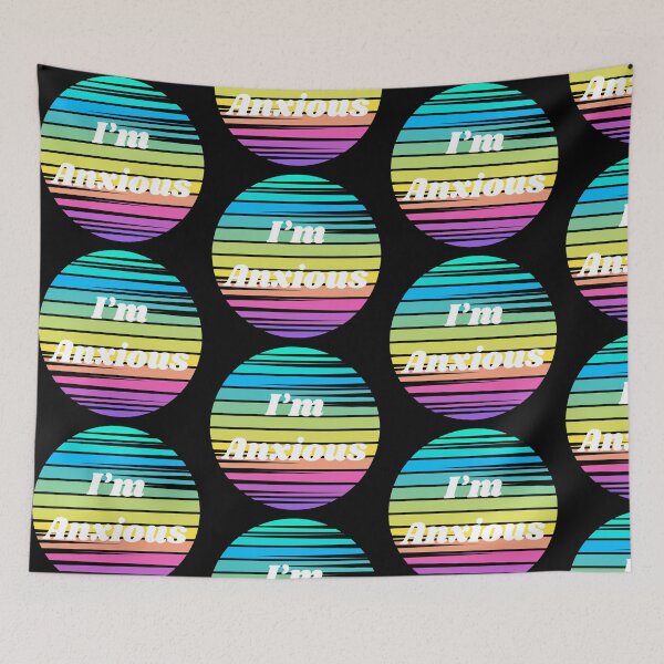 Item preview, I'm Anxious | Colorful Feelings | Sunset Beach | Cool Breeze | Stripes designed and sold by ShroomMagic.